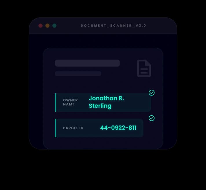 Real Estate Document Verification Dashboard Mockup